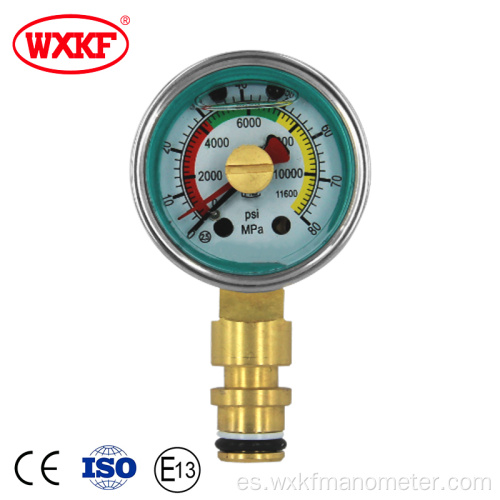 Conexión inferior Medidor de medidor de presión de cobre